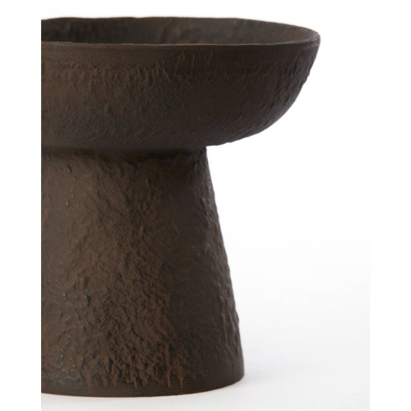 DISH ON BASE DARK BROWN 21